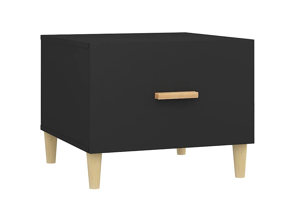 Tables basses 2 pcs noir 50x50x40 cm bois d'ingénierie