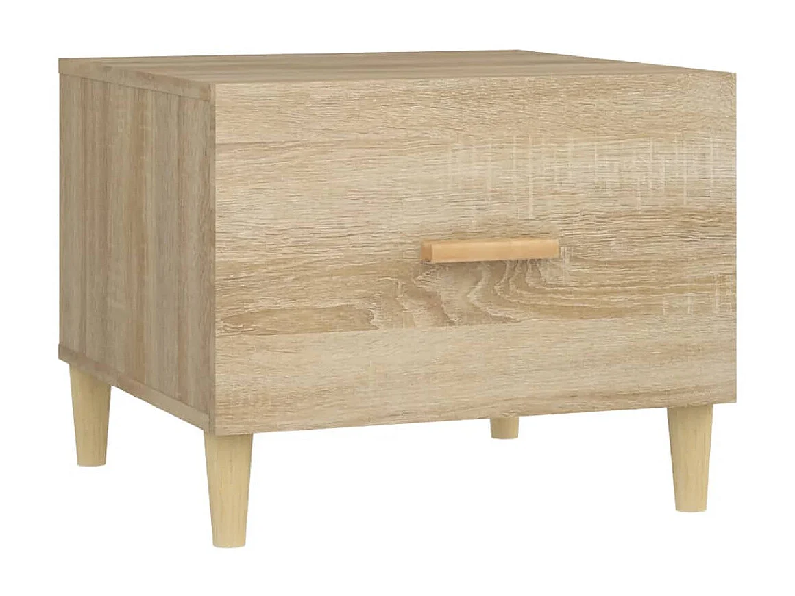 Mesas de centro doradas 2 piezas roble sonoma 50x50x40 cm madera contrachapada