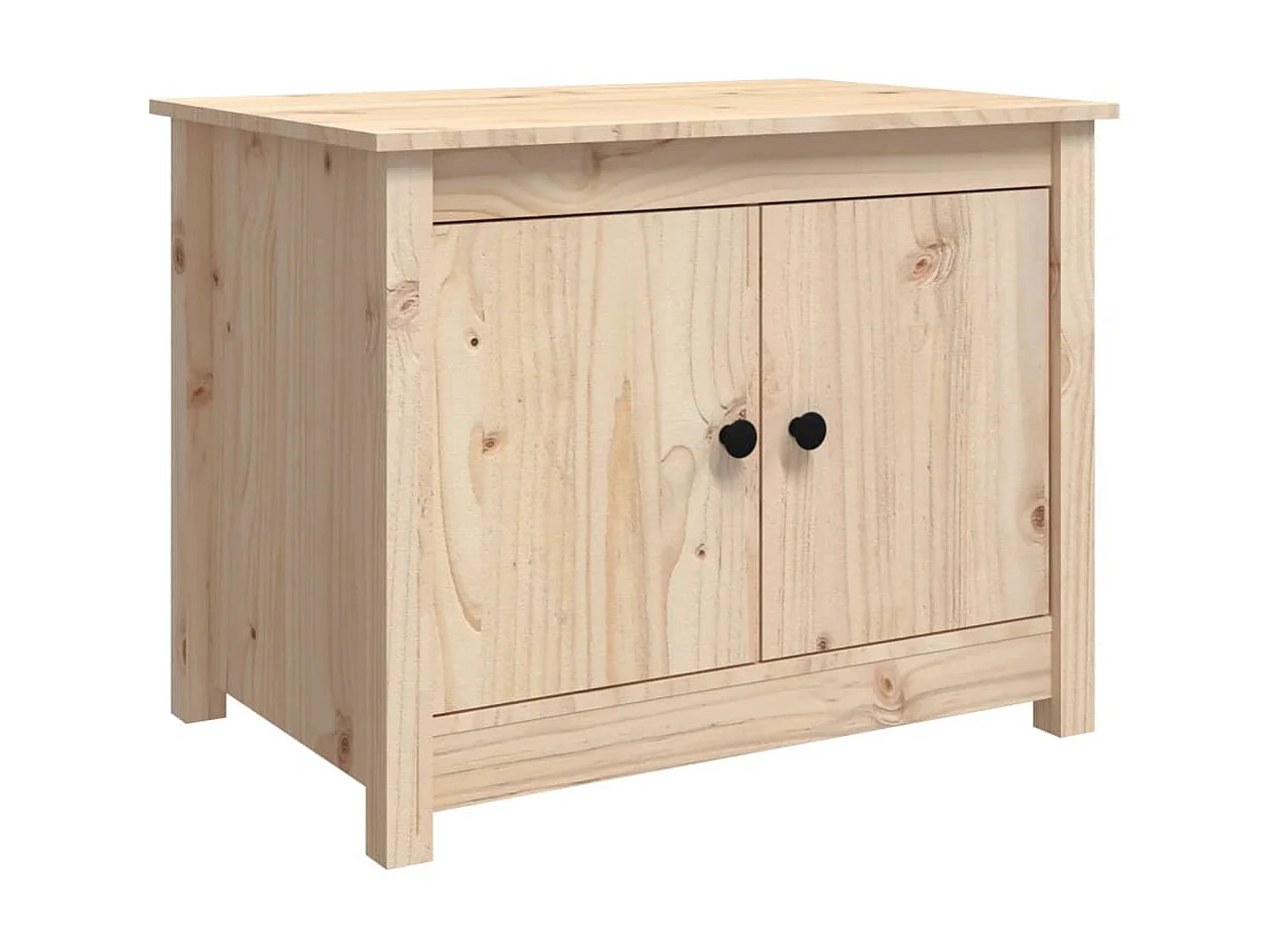 Mesa de centro dourada 71x49x55 cm Madeira maciça de pinho