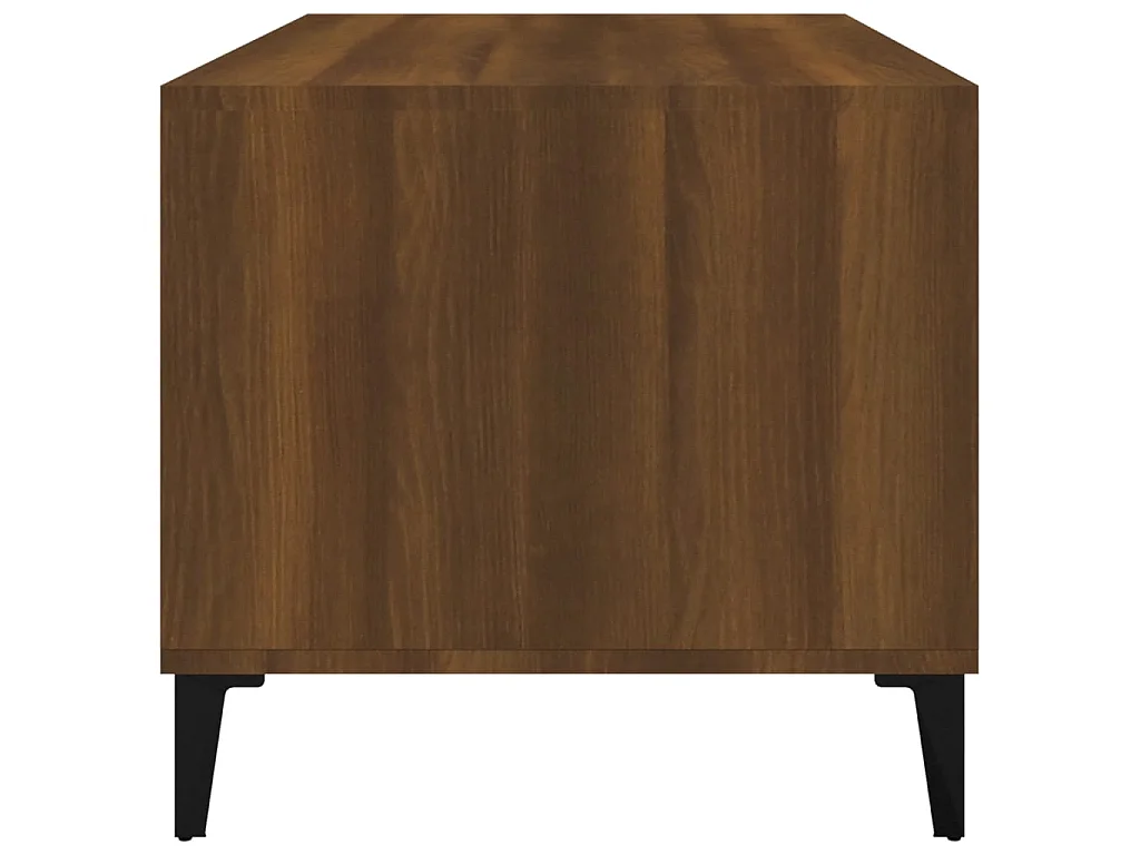 Mesa de centro dourada Carvalho castanho 90x49x45 cm Madeira artificial