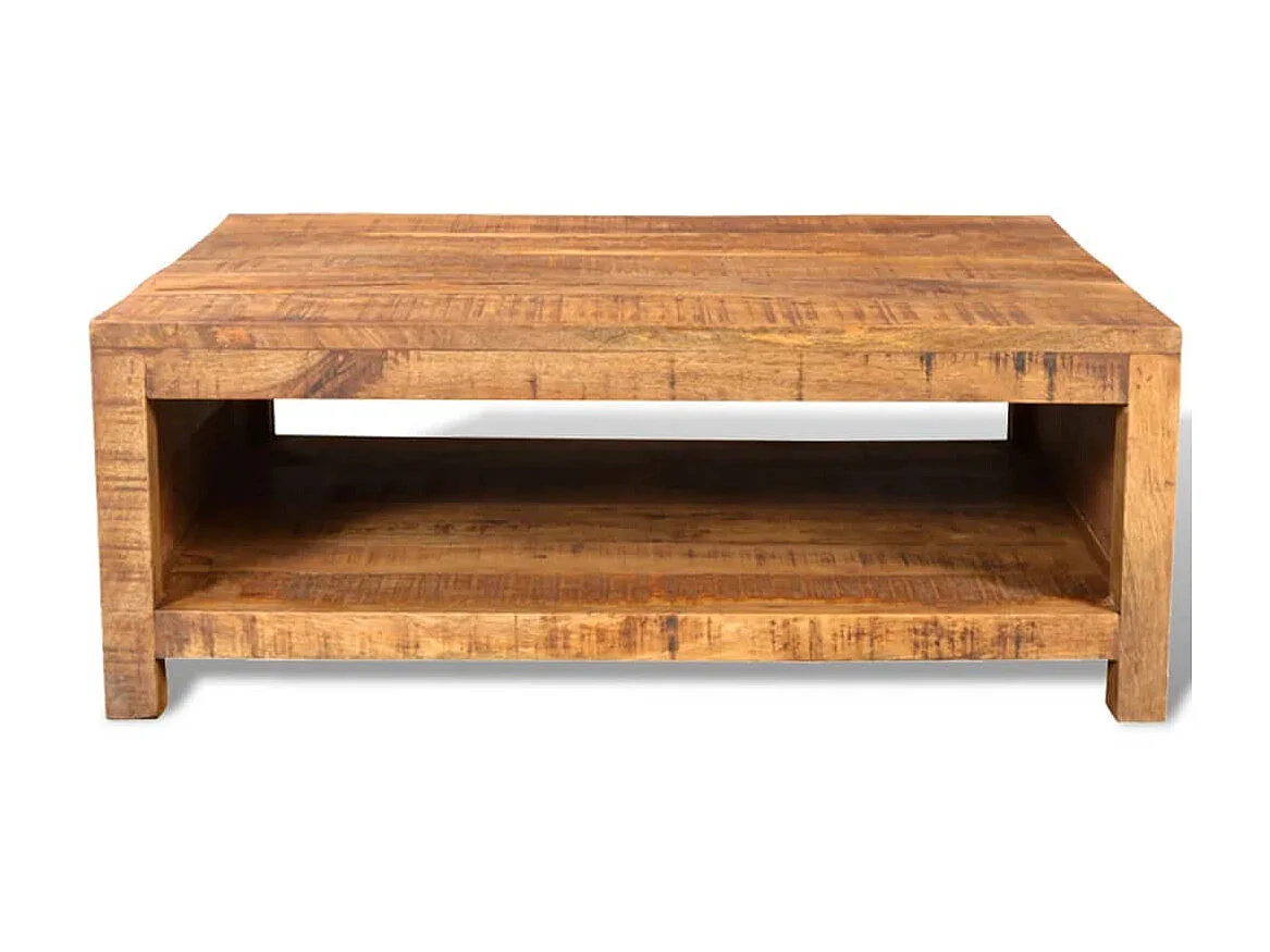 Goudkleurige salontafel Massief mangohout