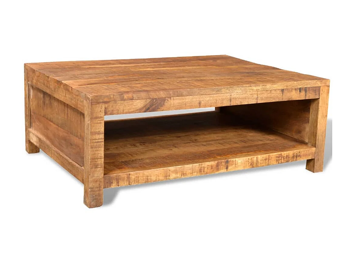 Mesa de centro dorada Madera maciza de mango