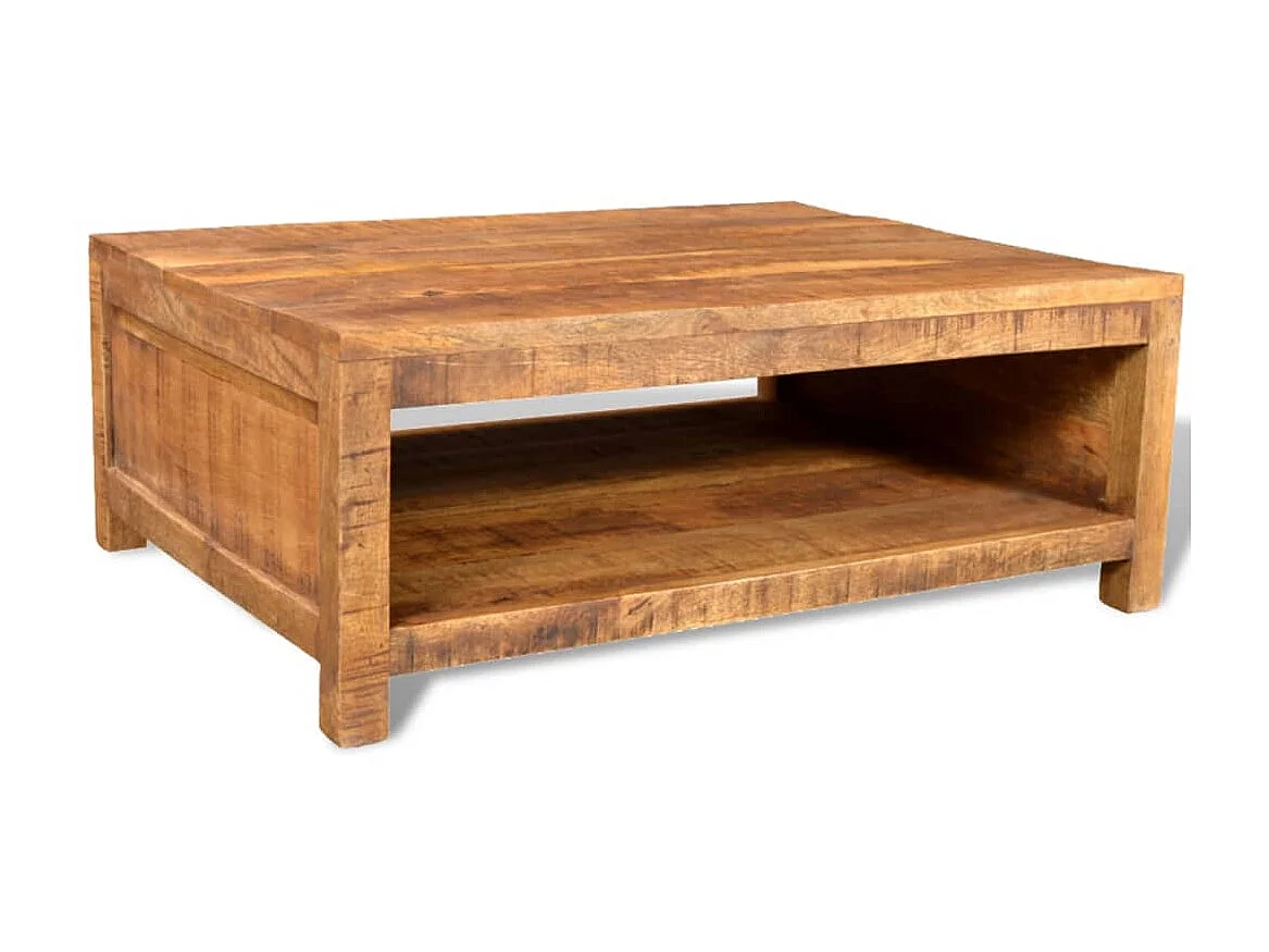 Mesa de centro dorada Madera maciza de mango
