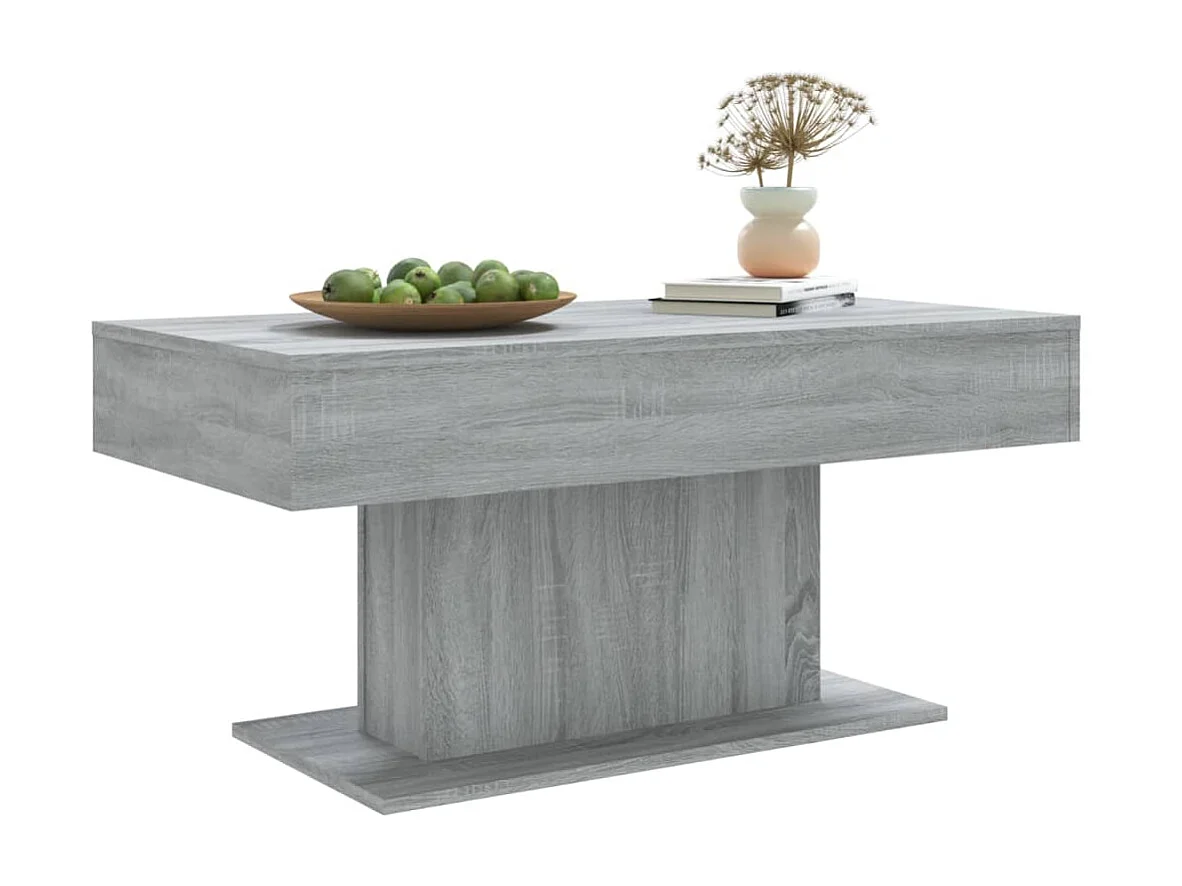Mesa de centro Gold Sonoma gris 96x50x45 cm Madera contrachapada