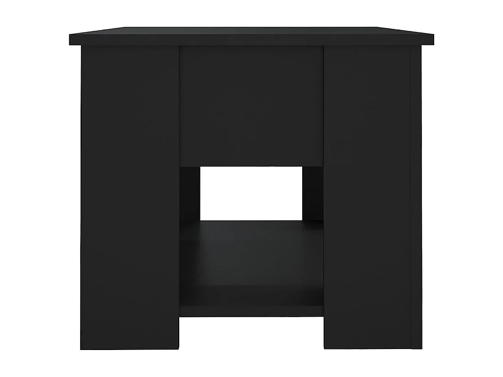 Mesa de centro dourada preta 79x49x41 cm Madeira trabalhada