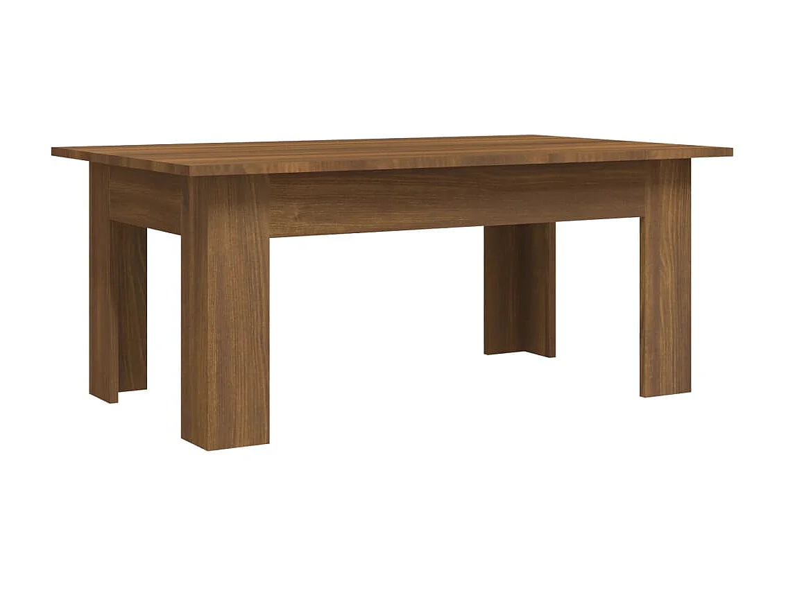 Mesa de centro Gold Roble marrón 100x60x42 cm Madera contrachapada