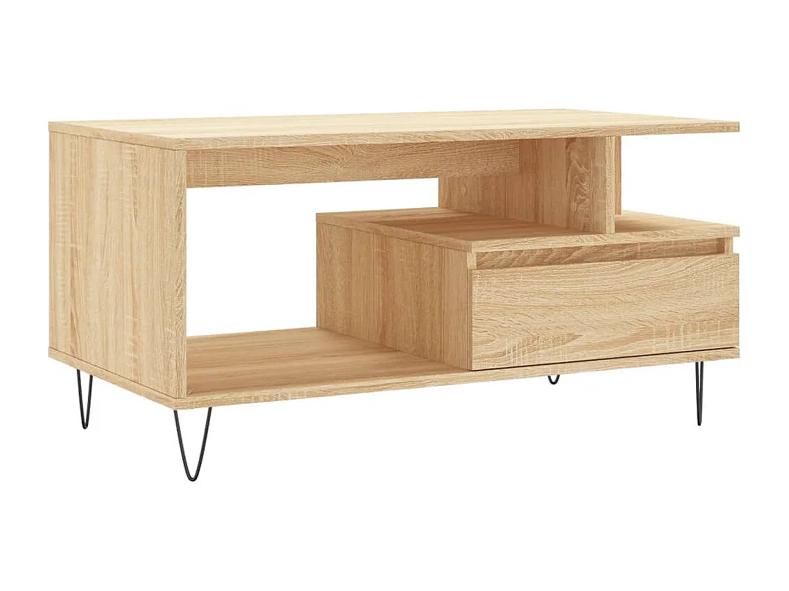 Table basse Chêne sonoma 90x49x45 cm Bois d'ingénierie