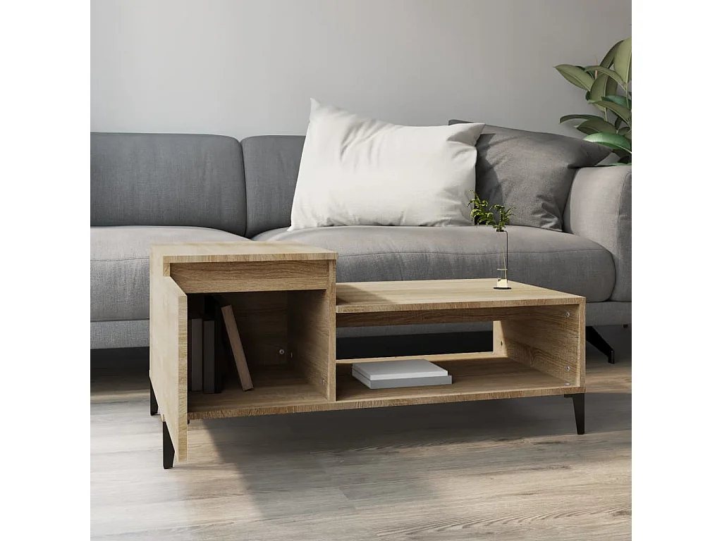 Table basse Chêne sonoma 100x50x45 cm Bois d'ingénierie