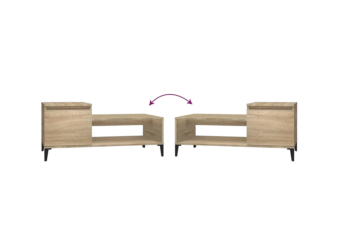 Table basse Chêne sonoma 100x50x45 cm Bois d'ingénierie