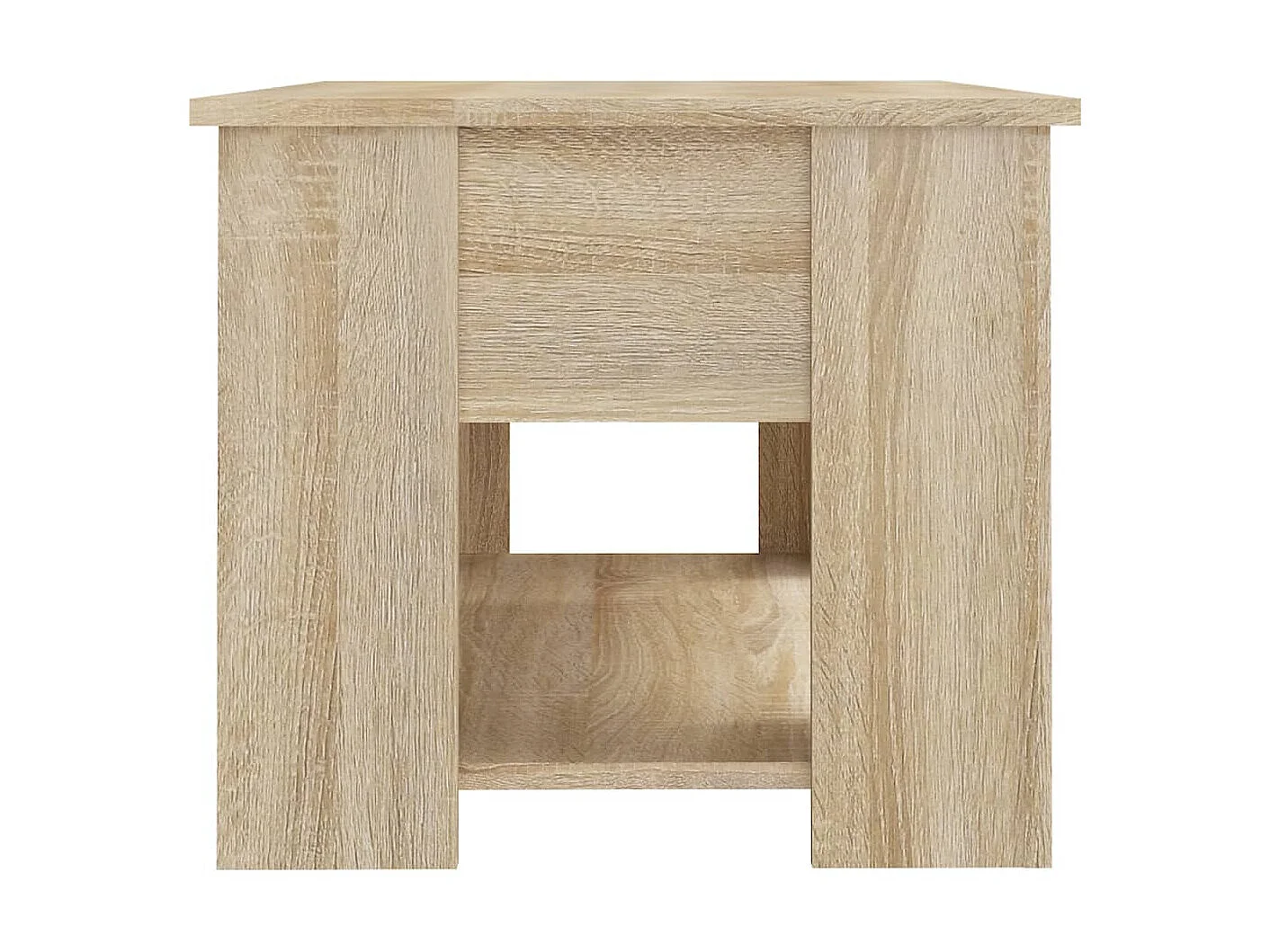 Mesa de centro dourada carvalho Sonoma 79x49x41 cm Madeira trabalhada