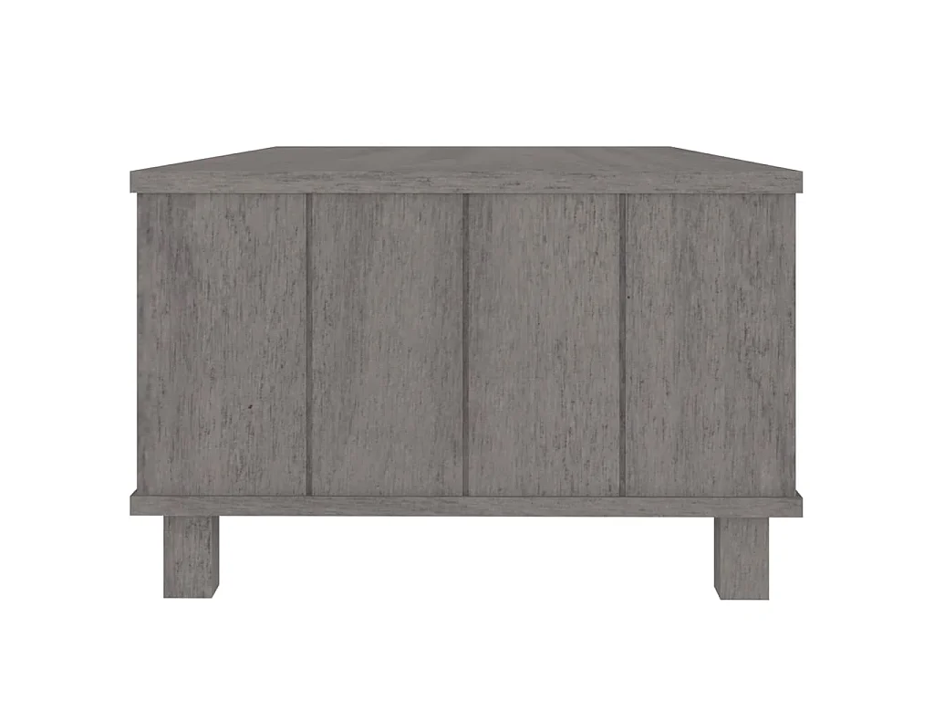 Mesa de centro dorada HAMAR Gris claro 100x55x35 cm Madera maciza de pino