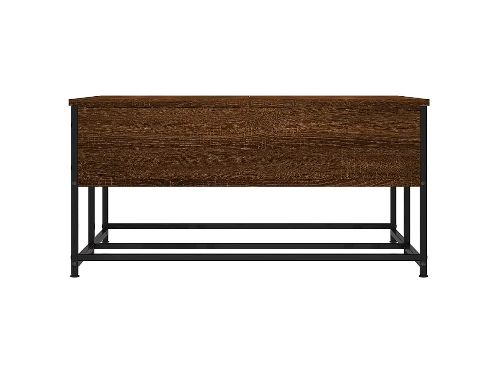 Table basse chêne marron 80x80x40 cm bois d'ingénierie