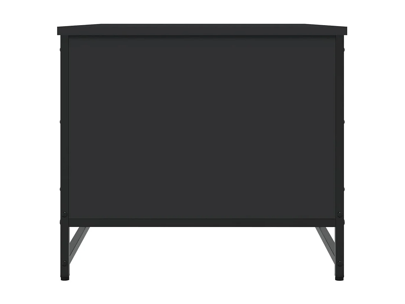 Mesa de centro dourada preta 85,5x51x45 cm madeira projetada