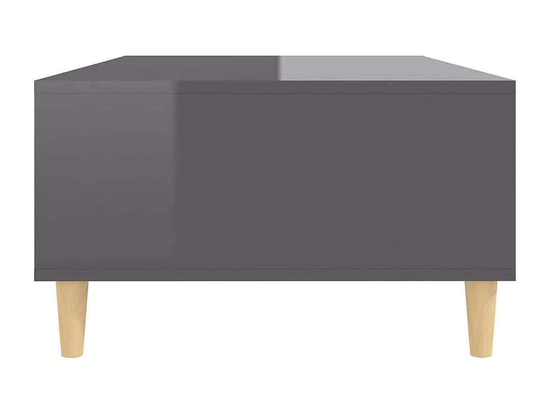 Mesa de centro Gold Aglomerado gris brillo 103,5x60x35 cm