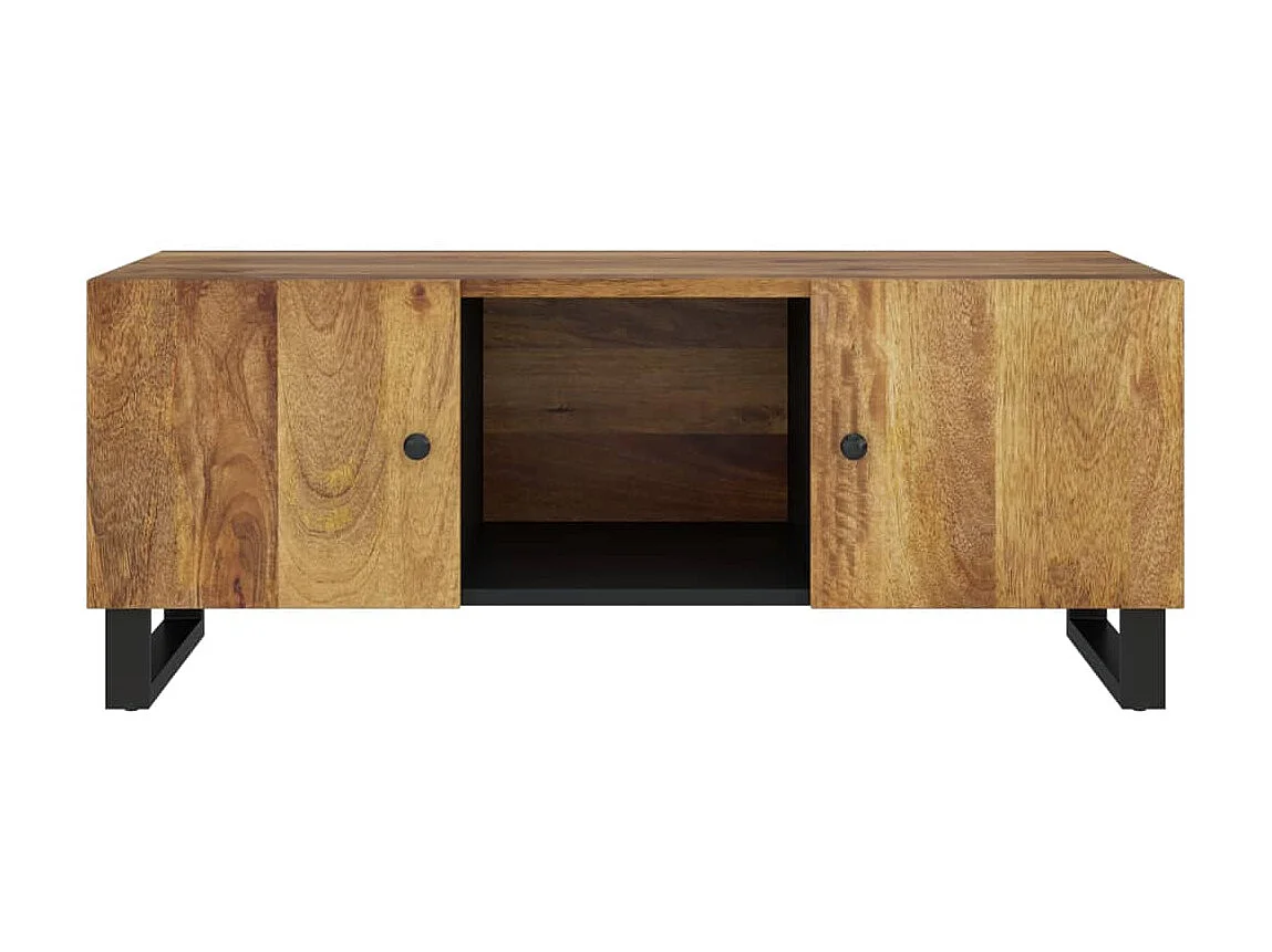 Table basse 100x54x40cm bois de manguier solide et d'ingénierie