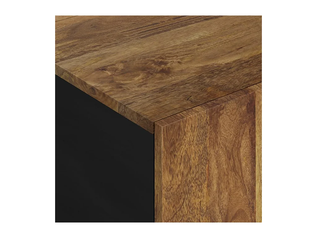 Table basse 100x54x40cm bois de manguier solide et d'ingénierie