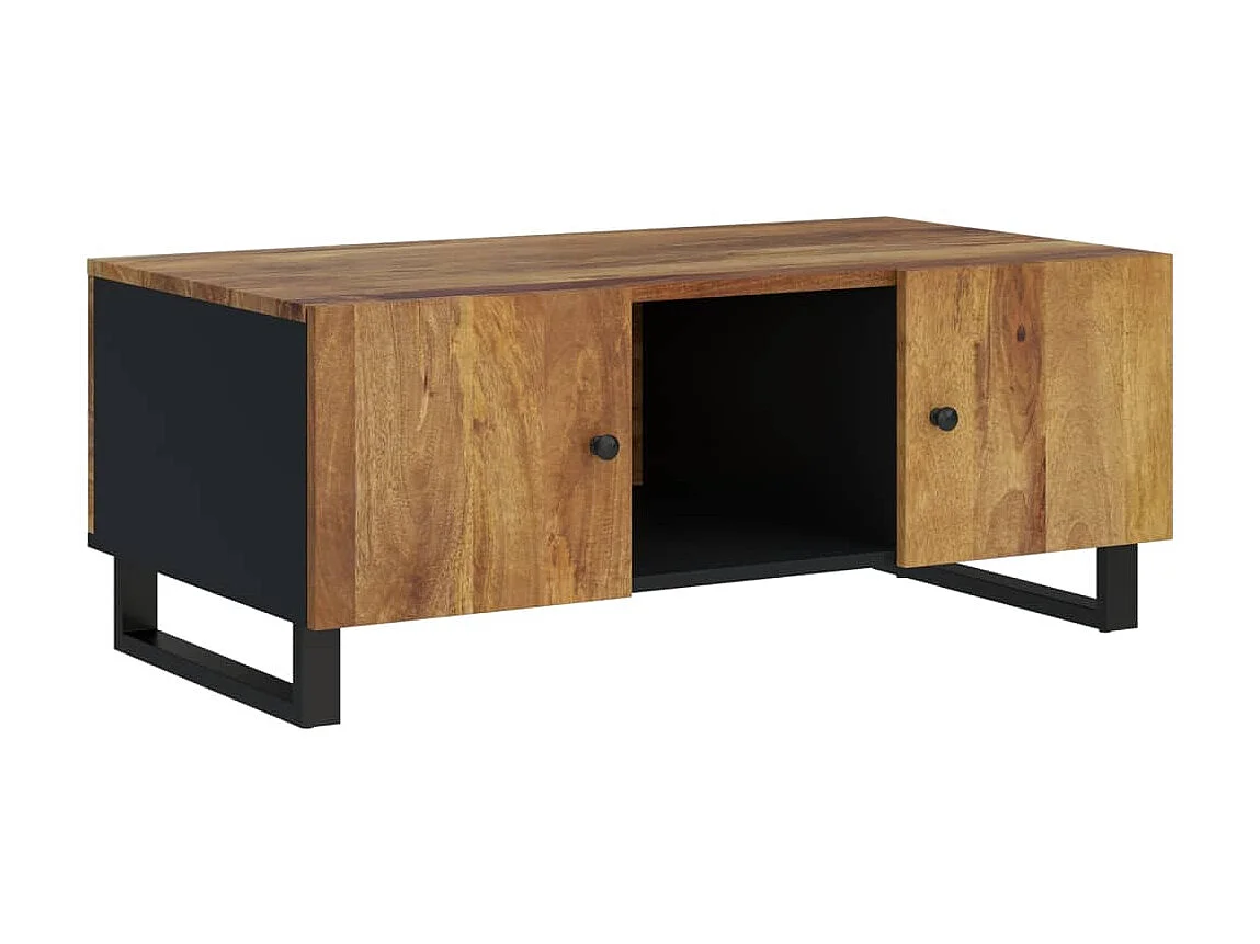 Table basse 100x54x40cm bois de manguier solide et d'ingénierie