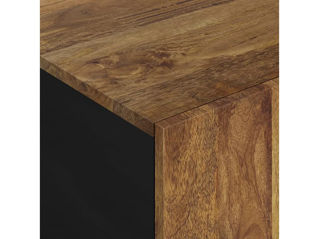 Table basse 100x54x40cm bois de manguier solide et d'ingénierie