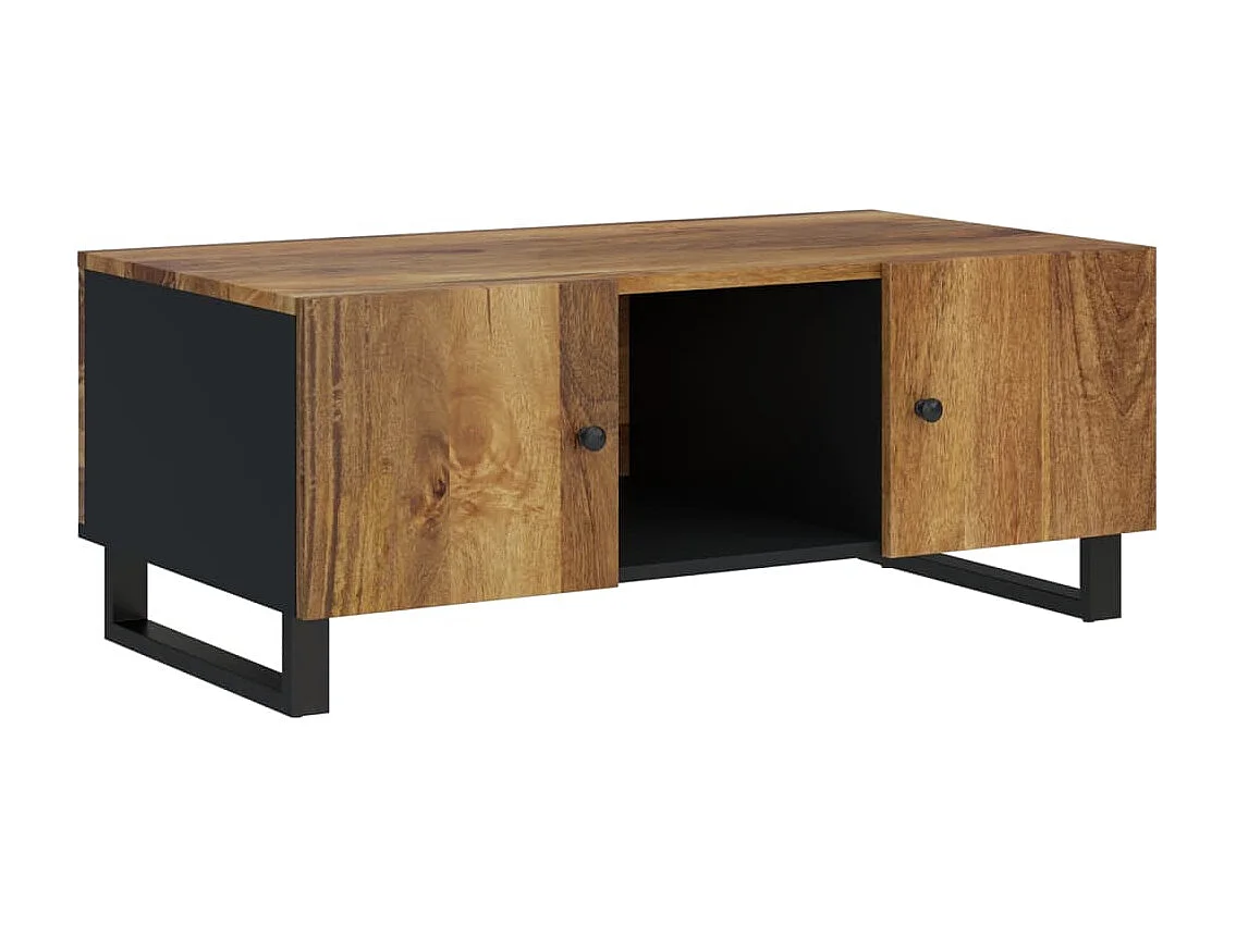 Table basse 100x54x40cm bois de manguier solide et d'ingénierie