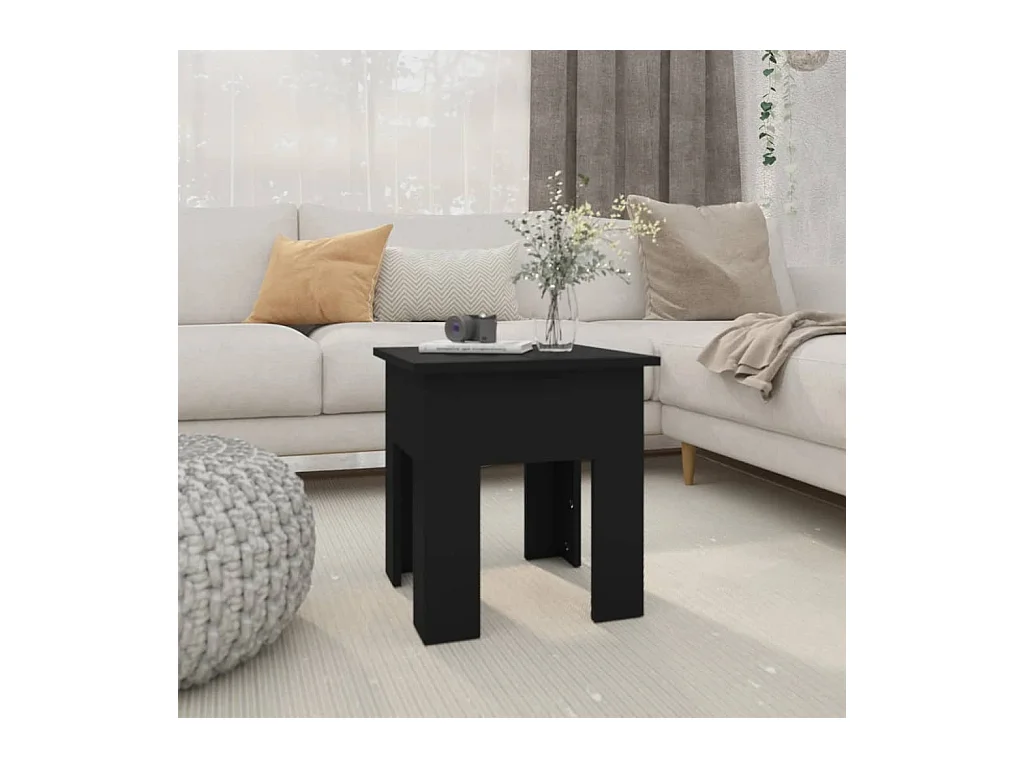 Table basse Noir 40x40x42 cm Aggloméré