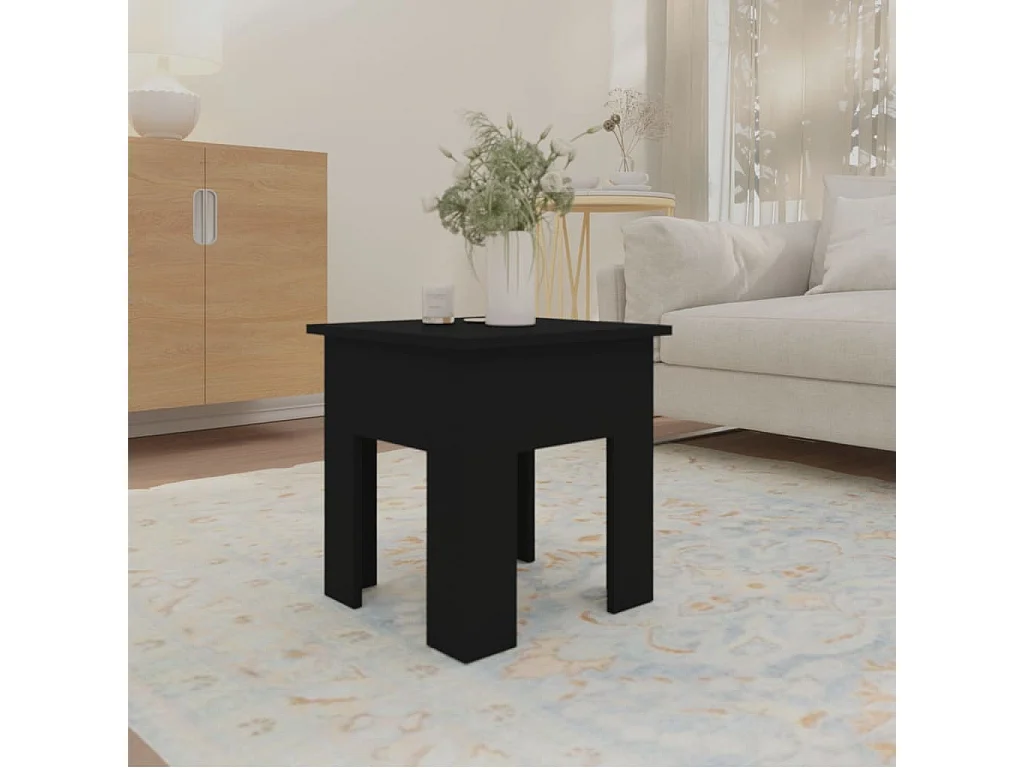 Table basse Noir 40x40x42 cm Aggloméré