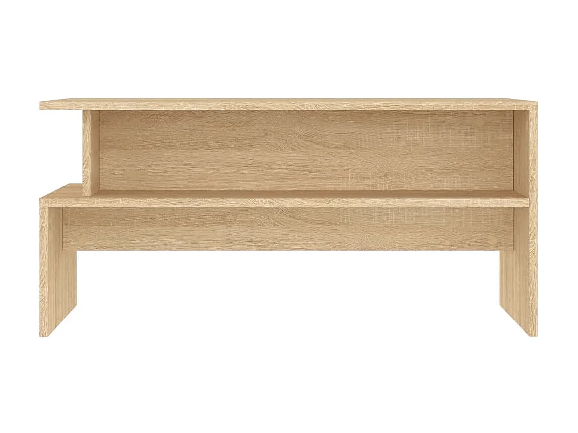 Mesa de centro em carvalho Sonoma dourado 90x55x42,5 cm madeira projetada