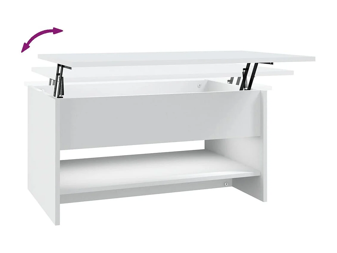 Tavolino Bianco 80x50x40 cm MDF