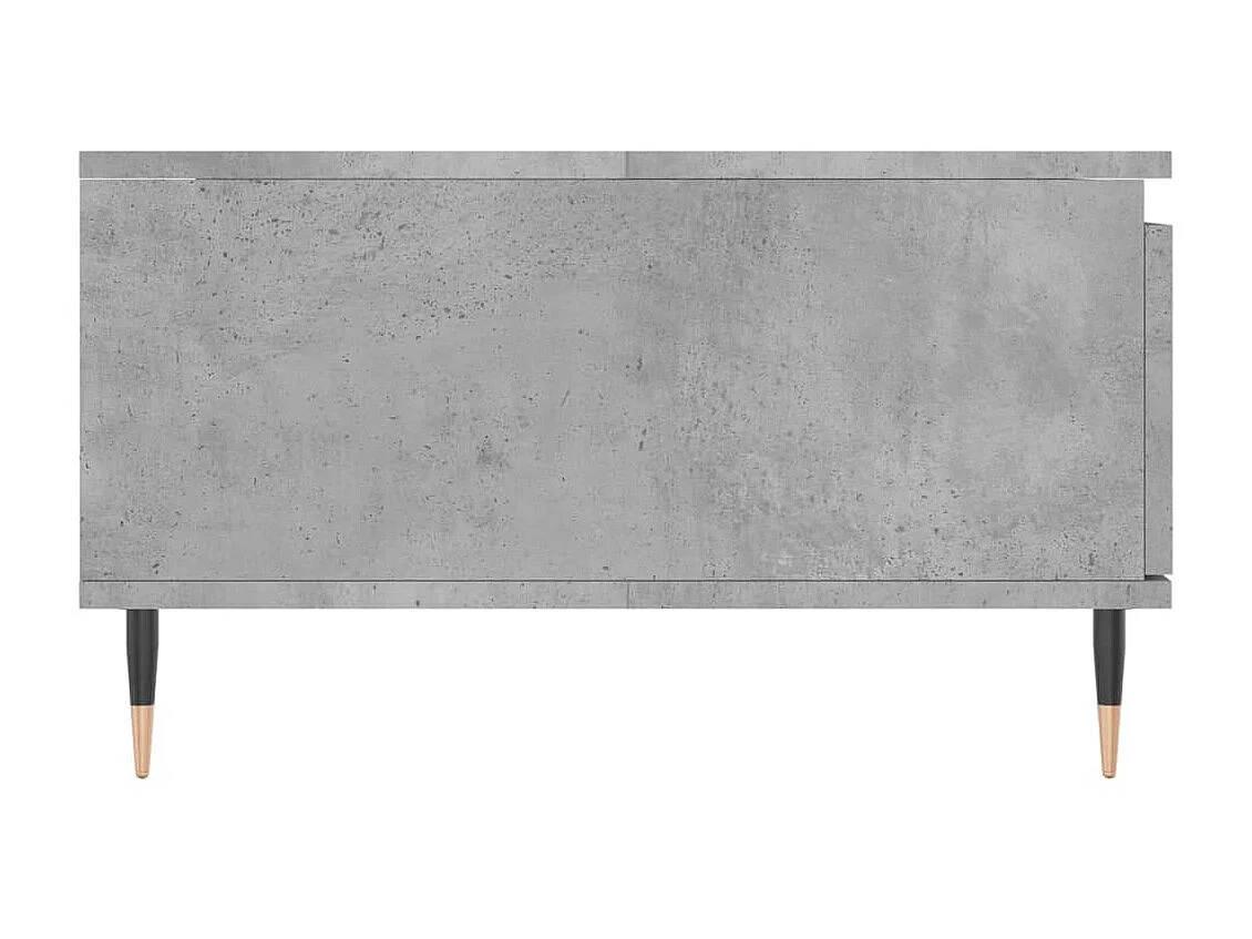 Mesa de centro Gold Concrete gris 90x60x35 cm de madera contrachapada