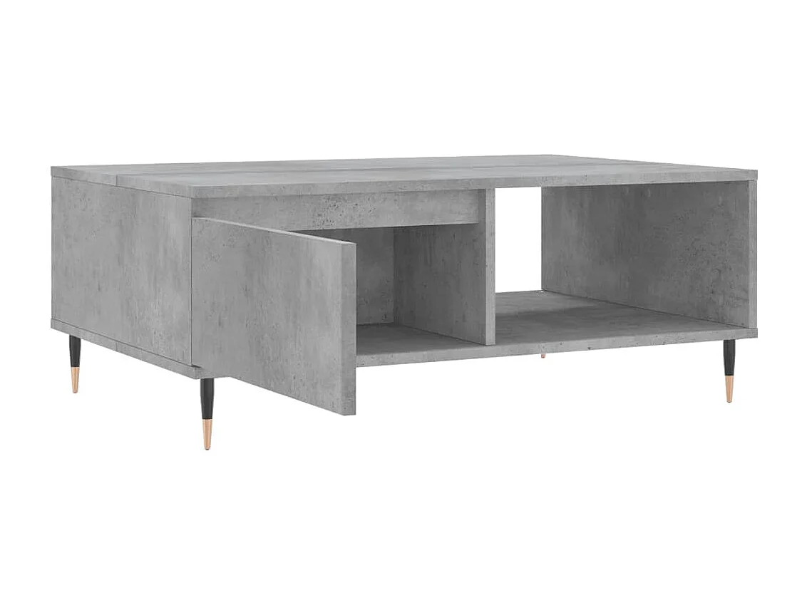 Table basse gris béton 90x60x35 cm bois d'ingénierie