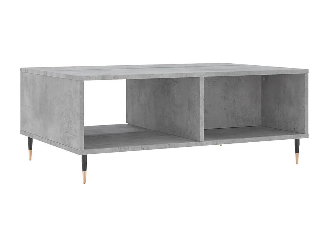 Table basse gris béton 90x60x35 cm bois d'ingénierie