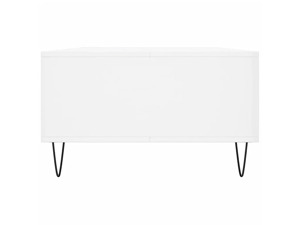 Goud Glanzend witte salontafel 104x60x35 cm samengesteld hout
