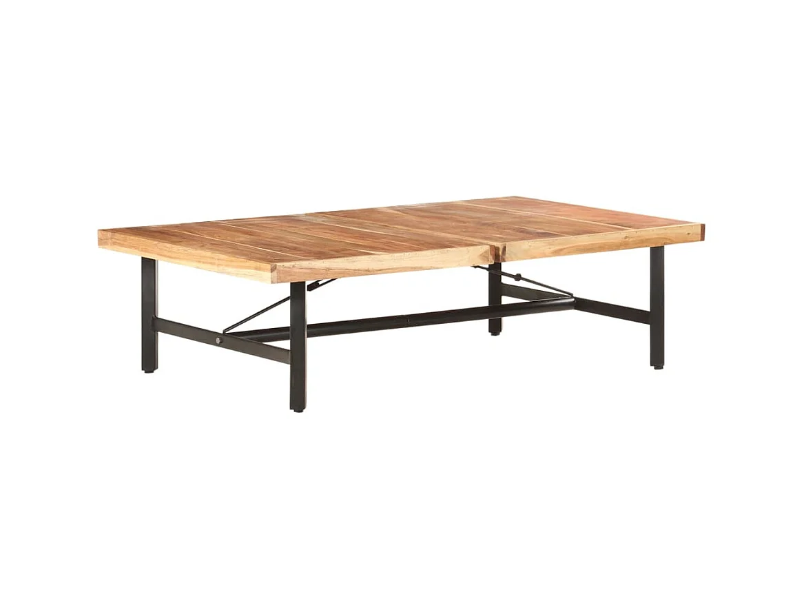 Tavolino Gold 142x90x42 cm Legno massello di acacia