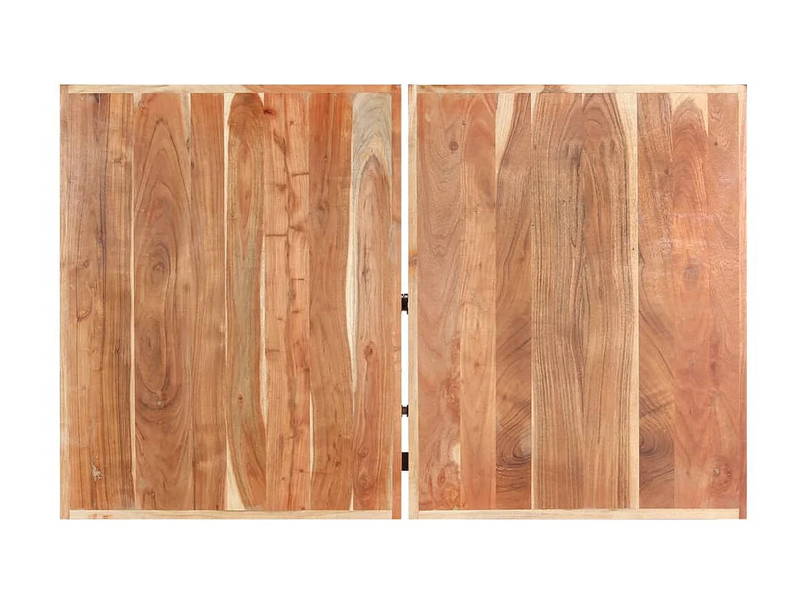 Goldfarbener Couchtisch 142x90x42 cm Massives Akazienholz