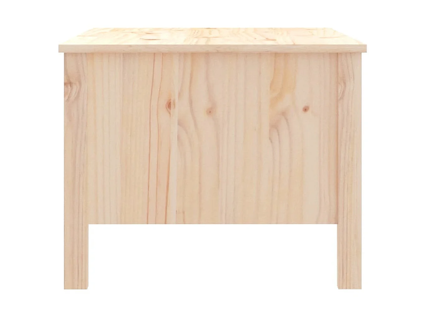 Goldfarbener Couchtisch 100x50x40 cm Massives Kiefernholz