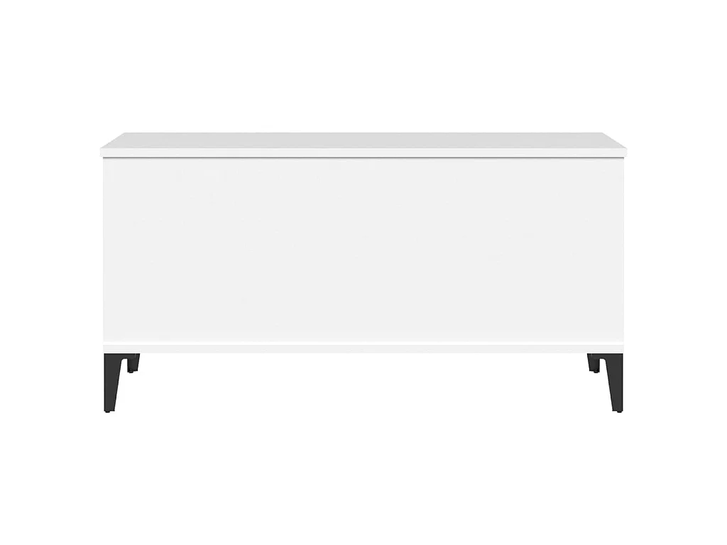 Mesa de centro dourada branca 90x44,5x45 cm Madeira trabalhada