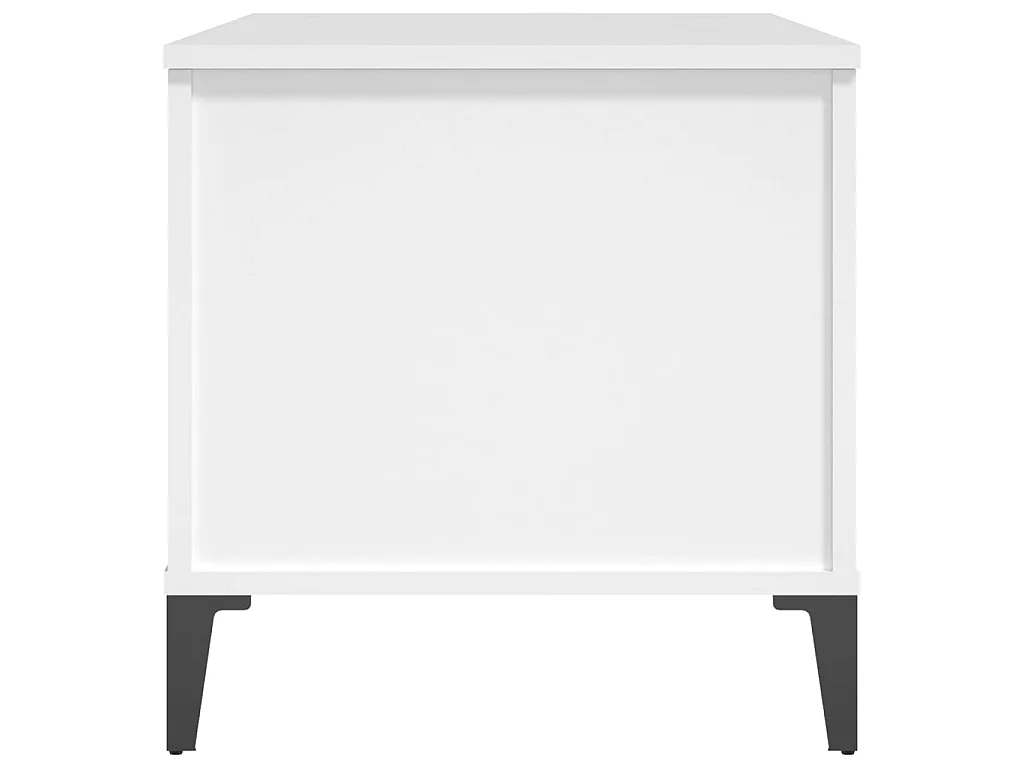 Mesa de centro dourada branca 90x44,5x45 cm Madeira trabalhada