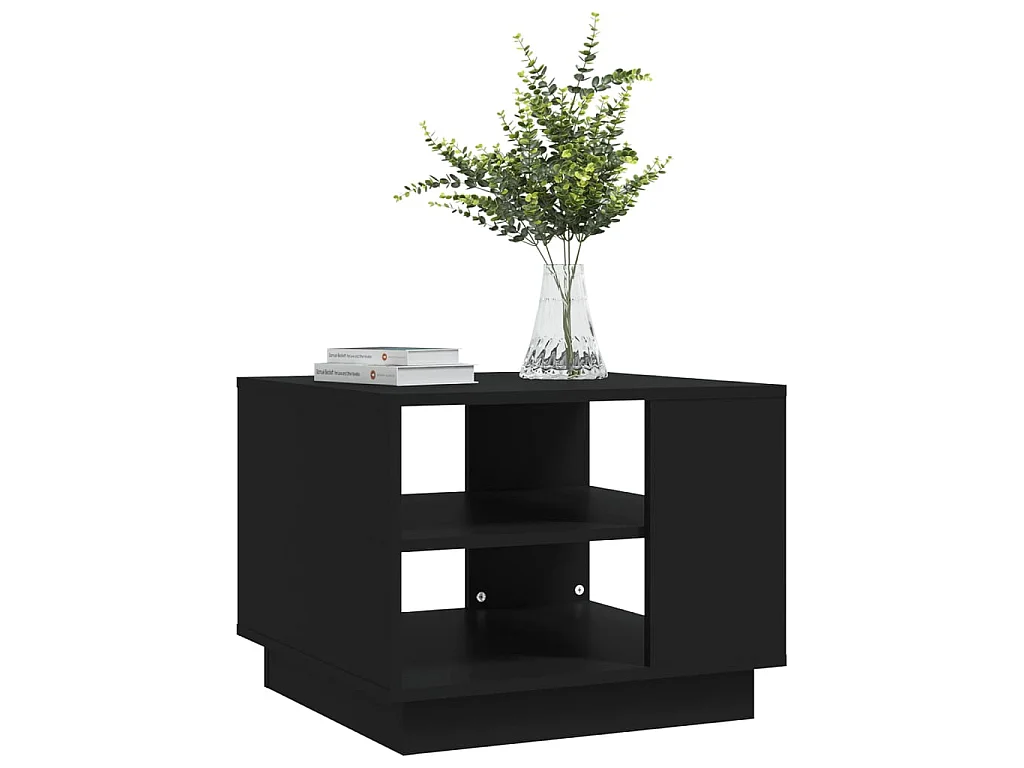 Table basse Noir 55x55x43 cm Aggloméré