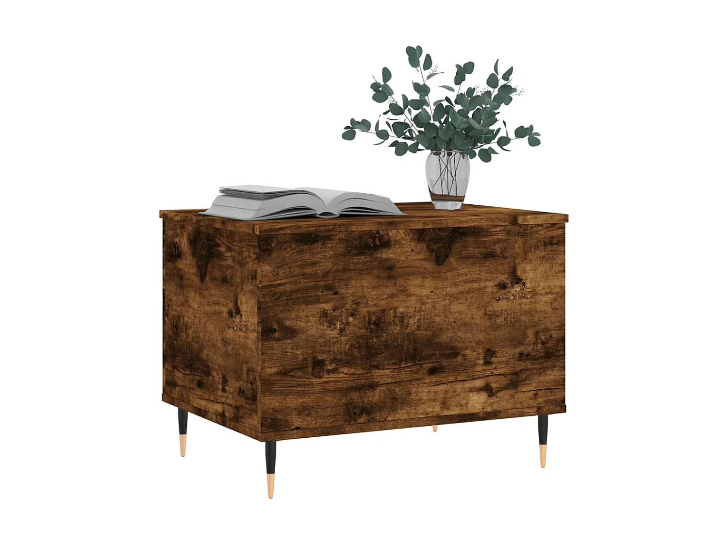 Table basse Chêne fumé 60x44,5x45 cm Bois d'ingénierie