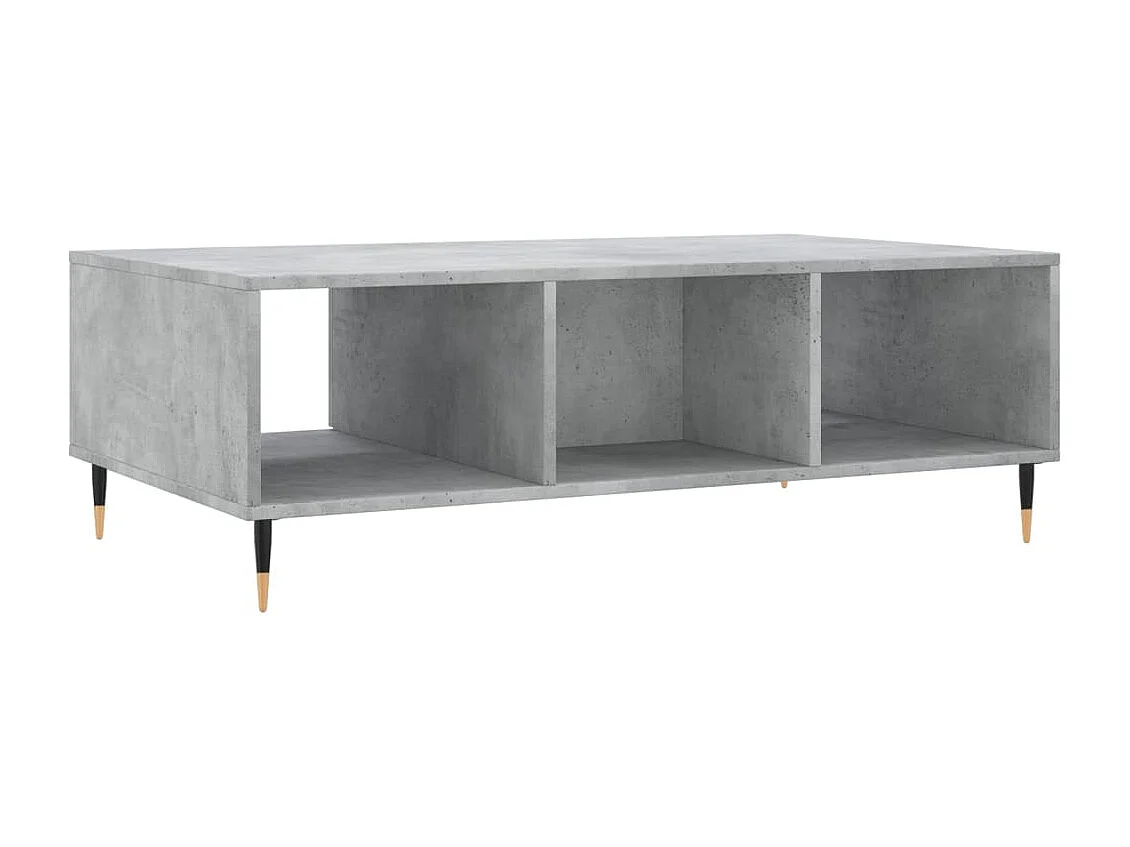 Tavolino Gold Concrete grigio 104x60x35 cm in derivati del legno