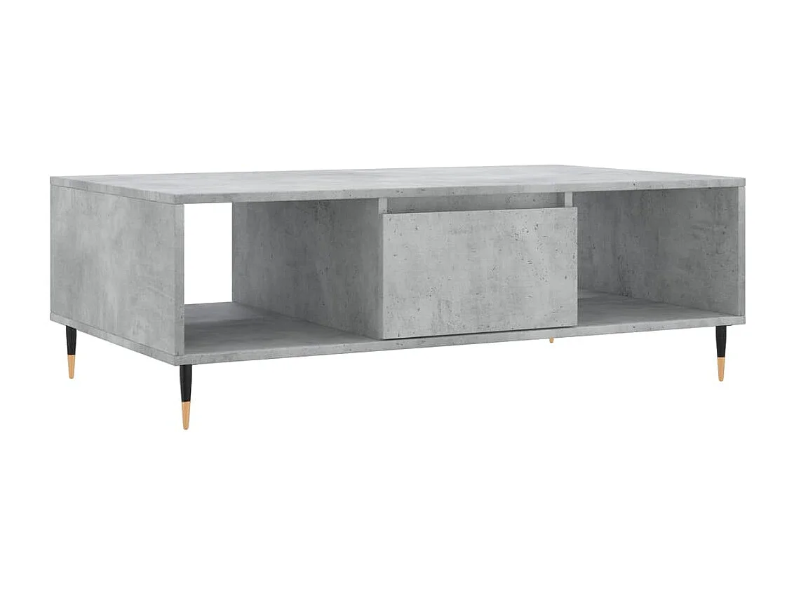 Table basse gris béton 104x60x35 cm bois d'ingénierie