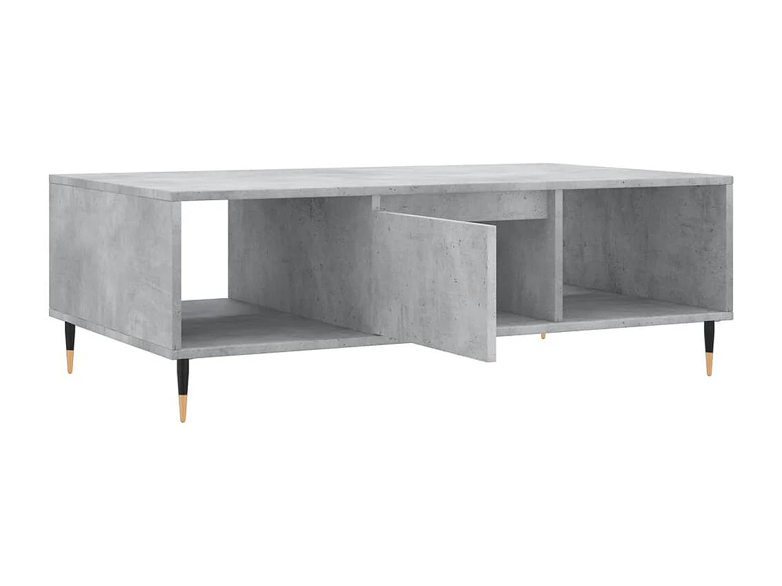 Table basse gris béton 104x60x35 cm bois d'ingénierie