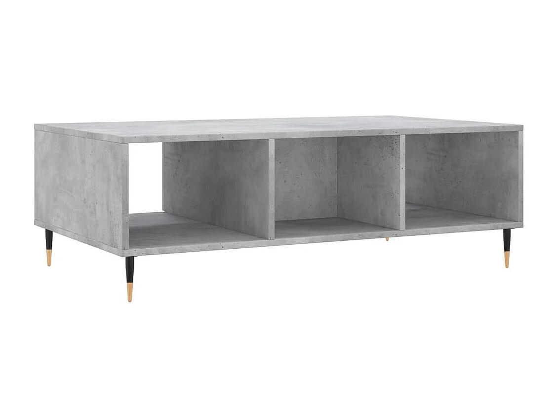 Table basse gris béton 104x60x35 cm bois d'ingénierie
