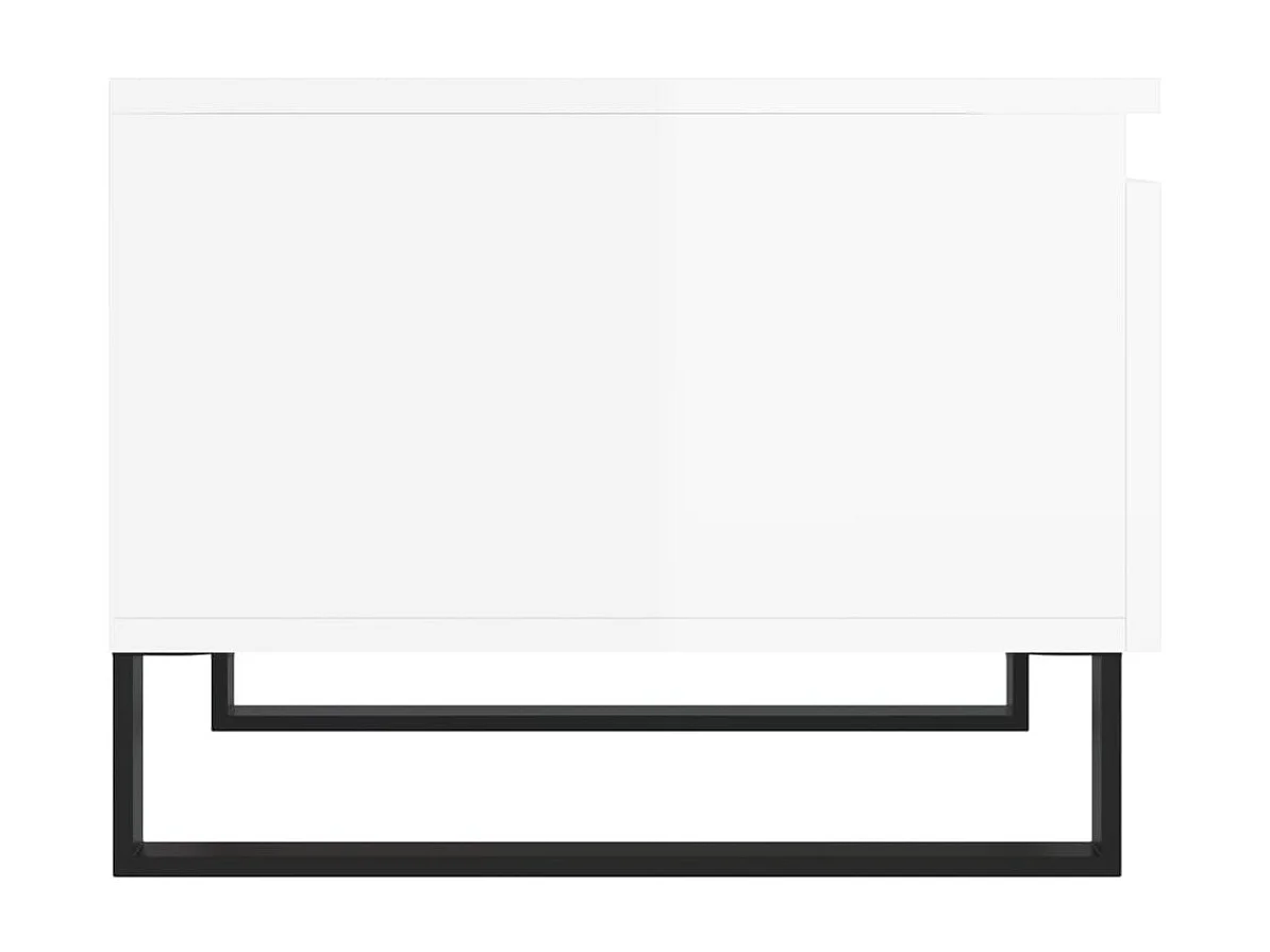 Mesas de centro Gold 2 piezas madera contrachapada blanco brillo 50x46x35cm