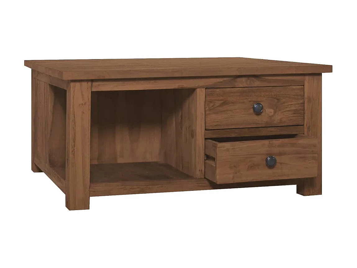 Mesa de centro Gold 68x68x33 cm Madera maciza de teca