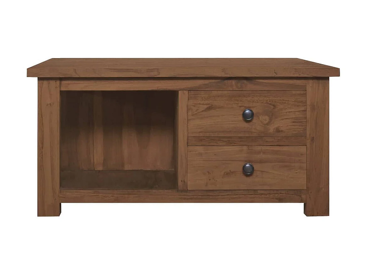 Mesa de centro Gold 68x68x33 cm Madera maciza de teca