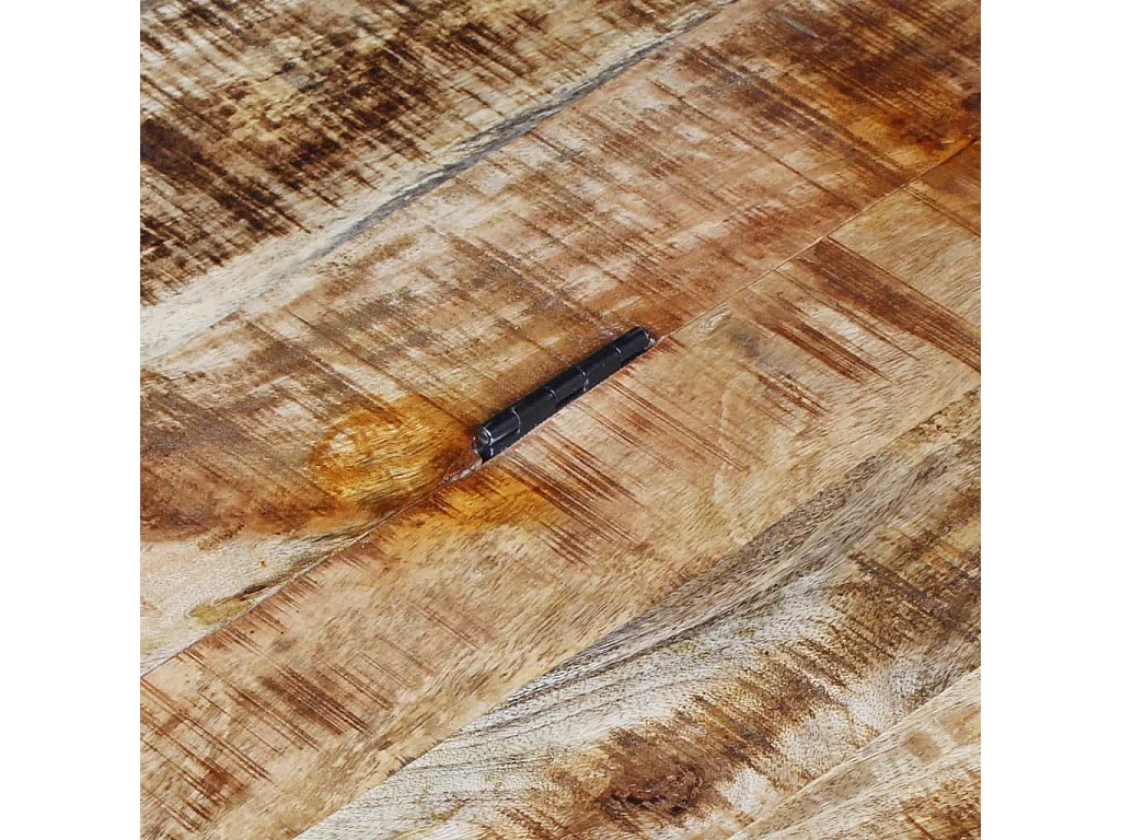 Mesa de centro dorada Madera de mango en bruto 70 x 70 x 40 cm