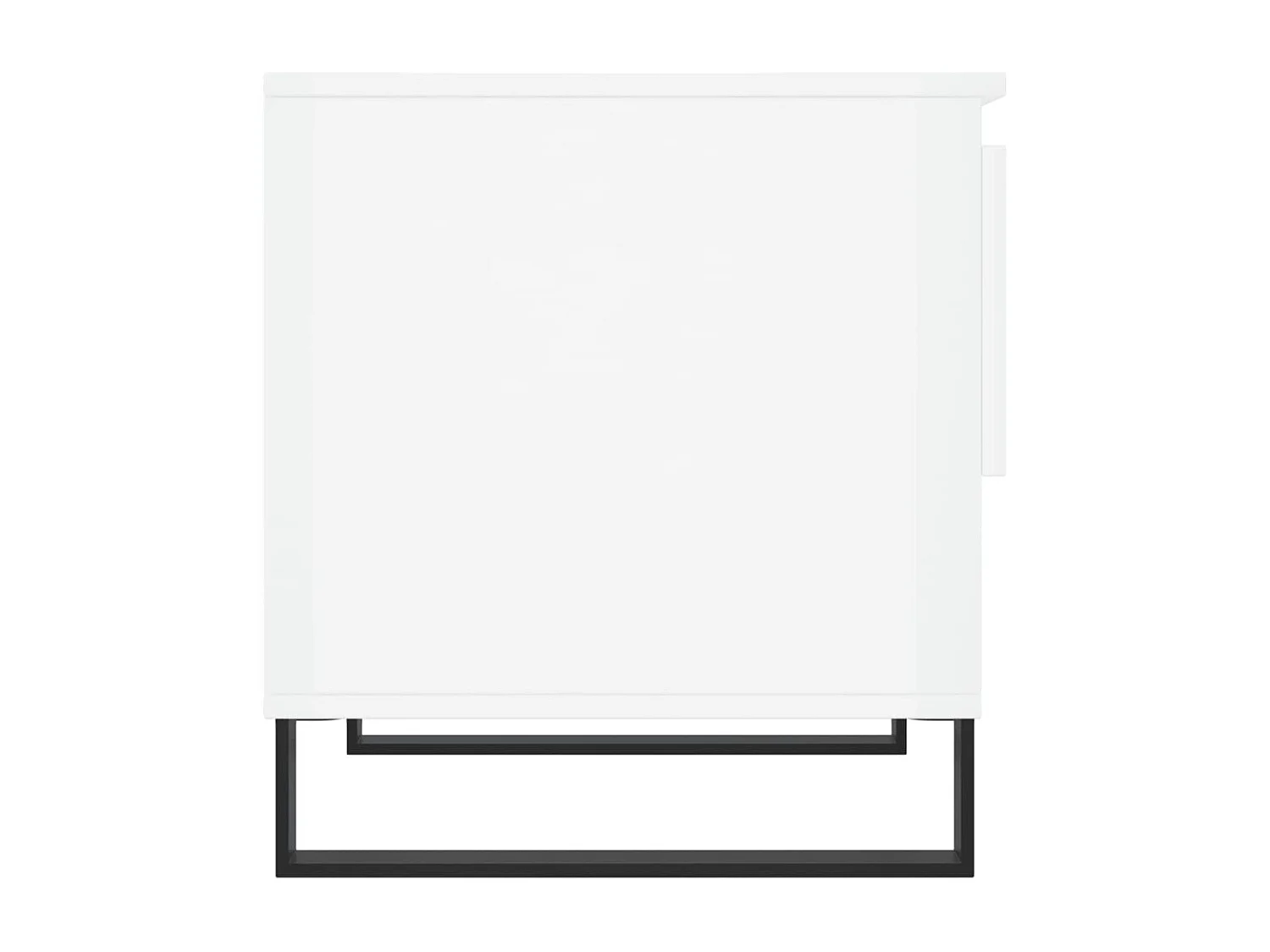 Tavolini Gold 2 pezzi in MDF bianco lucido 50x46x50 cm