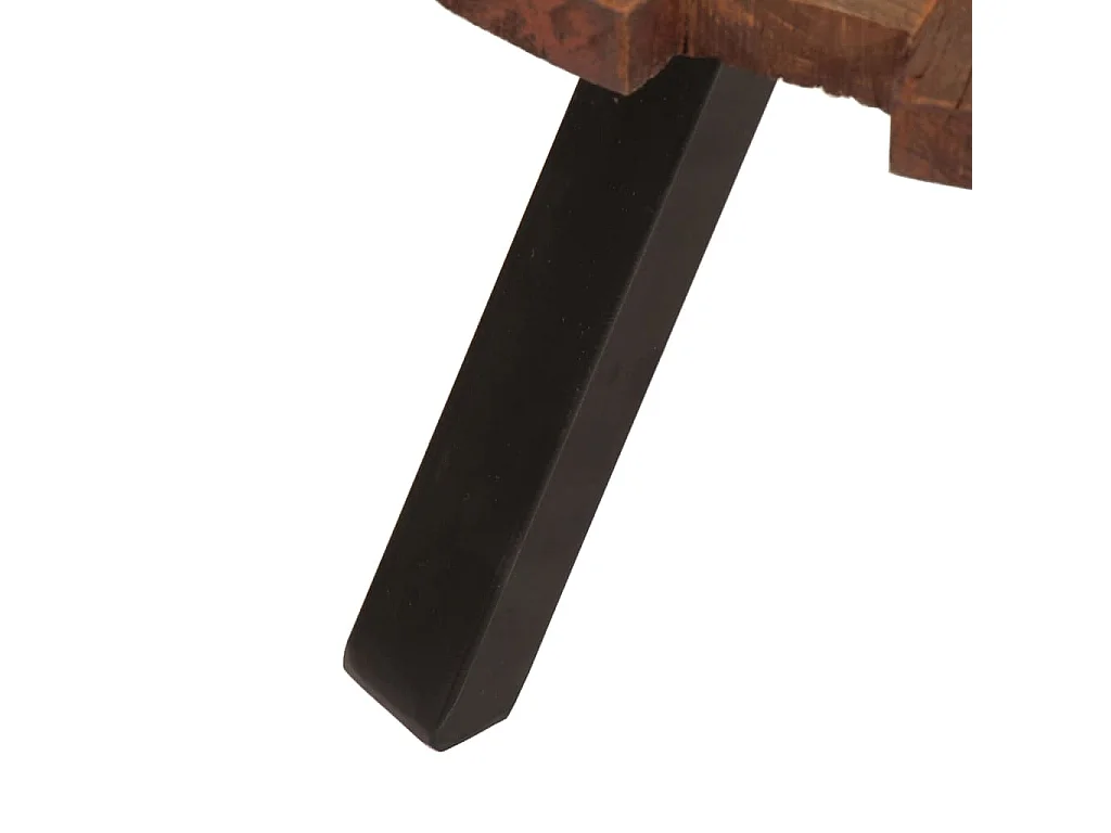 Goudkleurige salontafels, 2 stuks teruggewonnen massief hout en ijzer