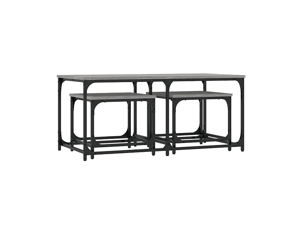 Gold Nesting salontafels, 3 stuks, sonomagrijs samengesteld hout