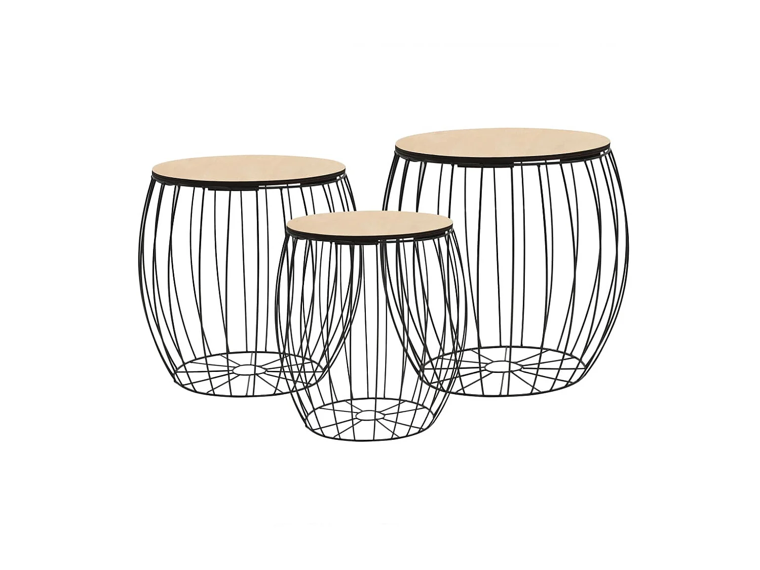 Gouden Salontafelset Populieren Multiplex IJzer 3-dlg